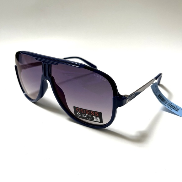 New Original GUESS Aviator Sunglasses GO00060 Acetate Electric Blue Classic - Picture 1 of 6